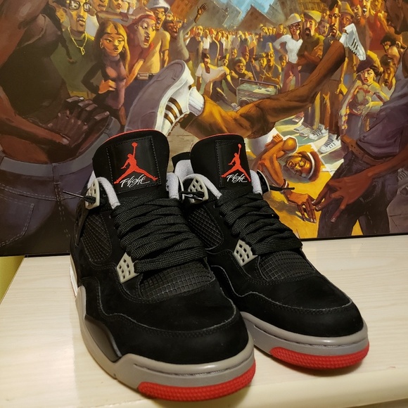 Jordan Bred 4s size 10.5 - Picture 4 of 8